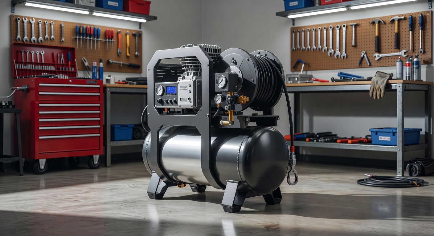 コンプレッサー作業風景